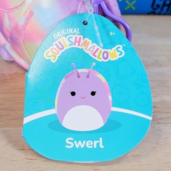 Squishmallow Swerl the Snail 3" Clip UltraSoft Valentine's Day Toy Plush NWT - Picture 4 of 5